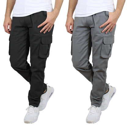 2-Pack: Men's Cotton Flex Stretch Cargo Pants