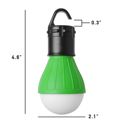 2-Pack: Portable Emergency Light Bulb with Hook
