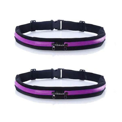 2-Pack: Slim Waist Pocket Running Belt