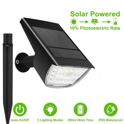 2-Pack: Solarek 32 LEDs Solar Landscape Spotlights