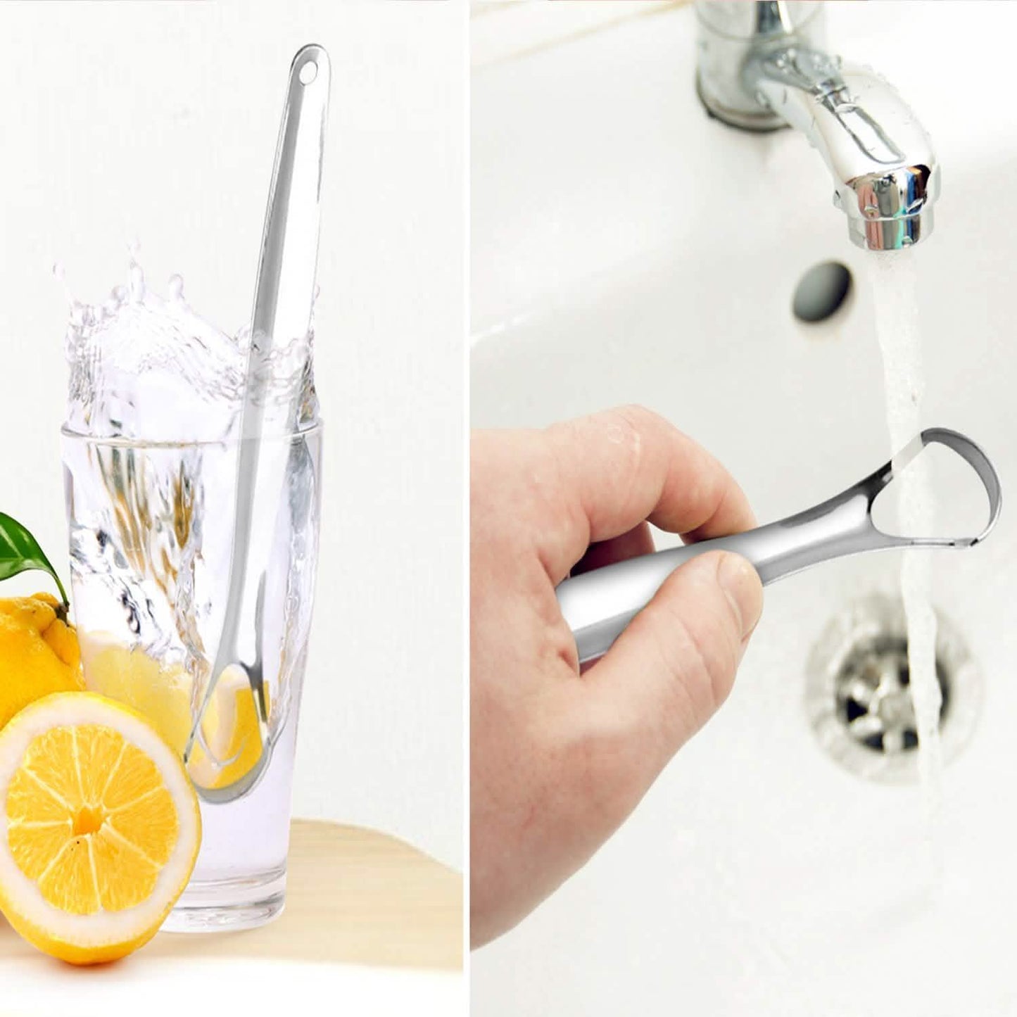 2-Pack: Stainless Steel Tongue Cleaner Scraper