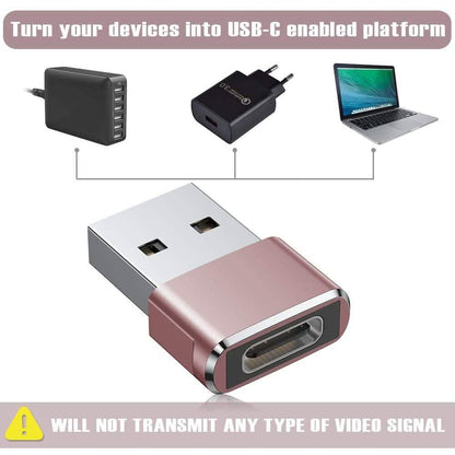 2-Pack: USB C Female to USB Male Adapter