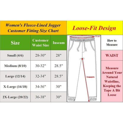 2-Pack Women's Loose-Fit Marled Fleece Jogger Sweatpants With Zipper Pockets