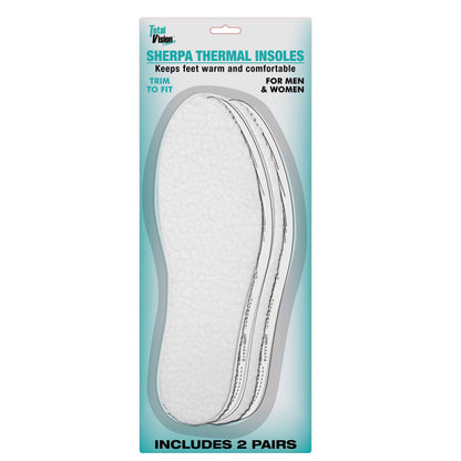 2-Pairs: Unisex Sherpa Thermal Insoles
