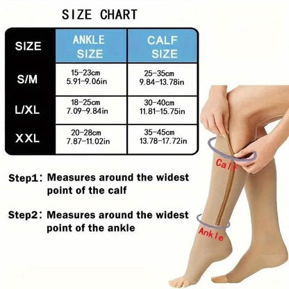 2-Pairs: Women's Open Toe Sports Compression Socks