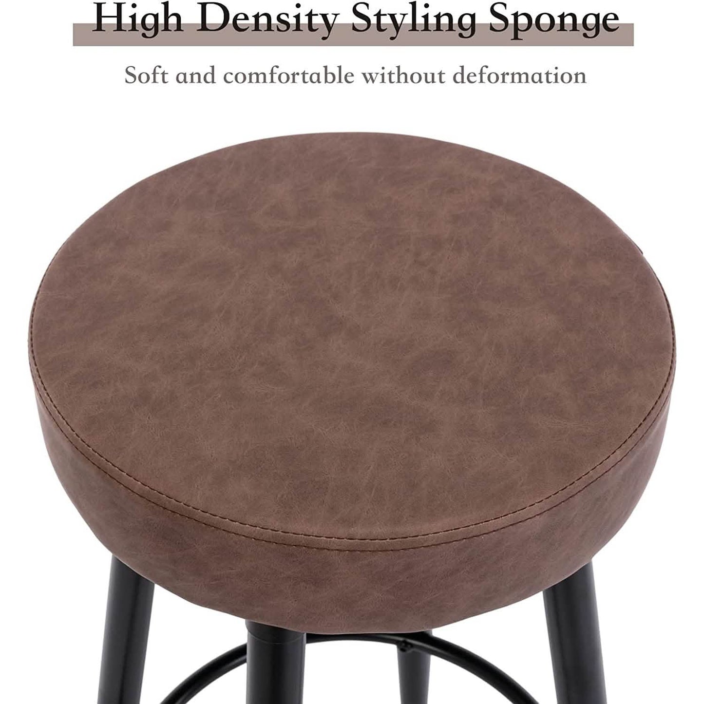 2-Piece: 28'' Metal Bar Stools Set
