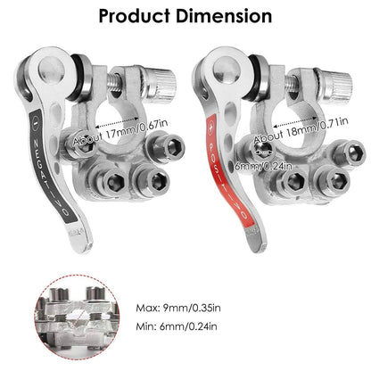 2-Piece: Battery Terminal Connector Quick Release Disconnect Car Battery