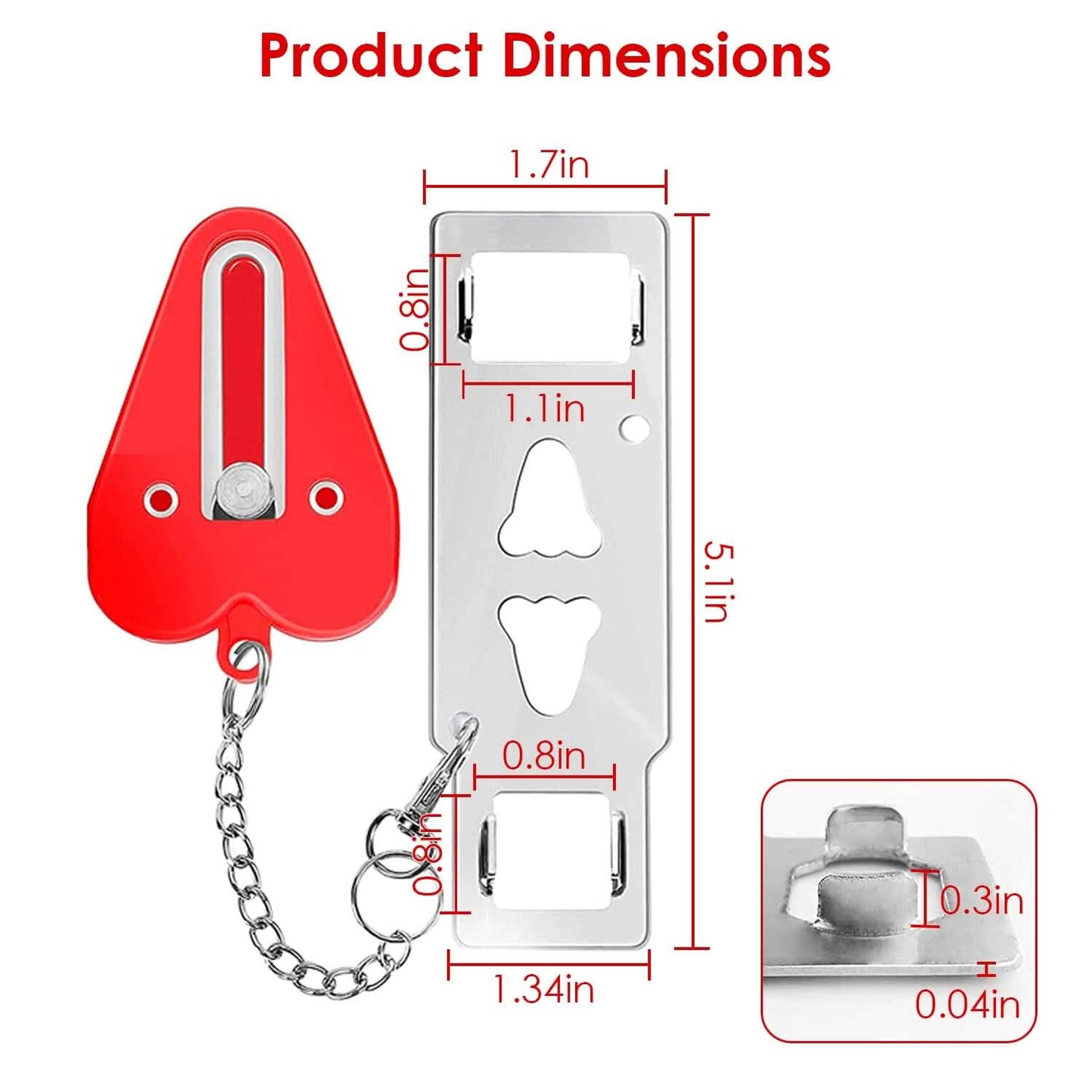 2-Piece: Portable Travel Door Lock Home Hotel Apartment Security Lock