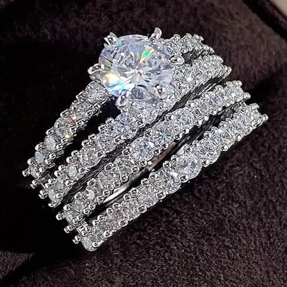 2-Piece Set: Gold Inlays with Zirconia Rings
