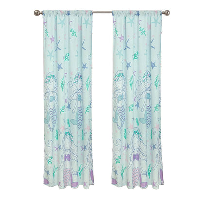 2-Piece Set: Kidz Mix Mystical Mermaid Window Panel Pair