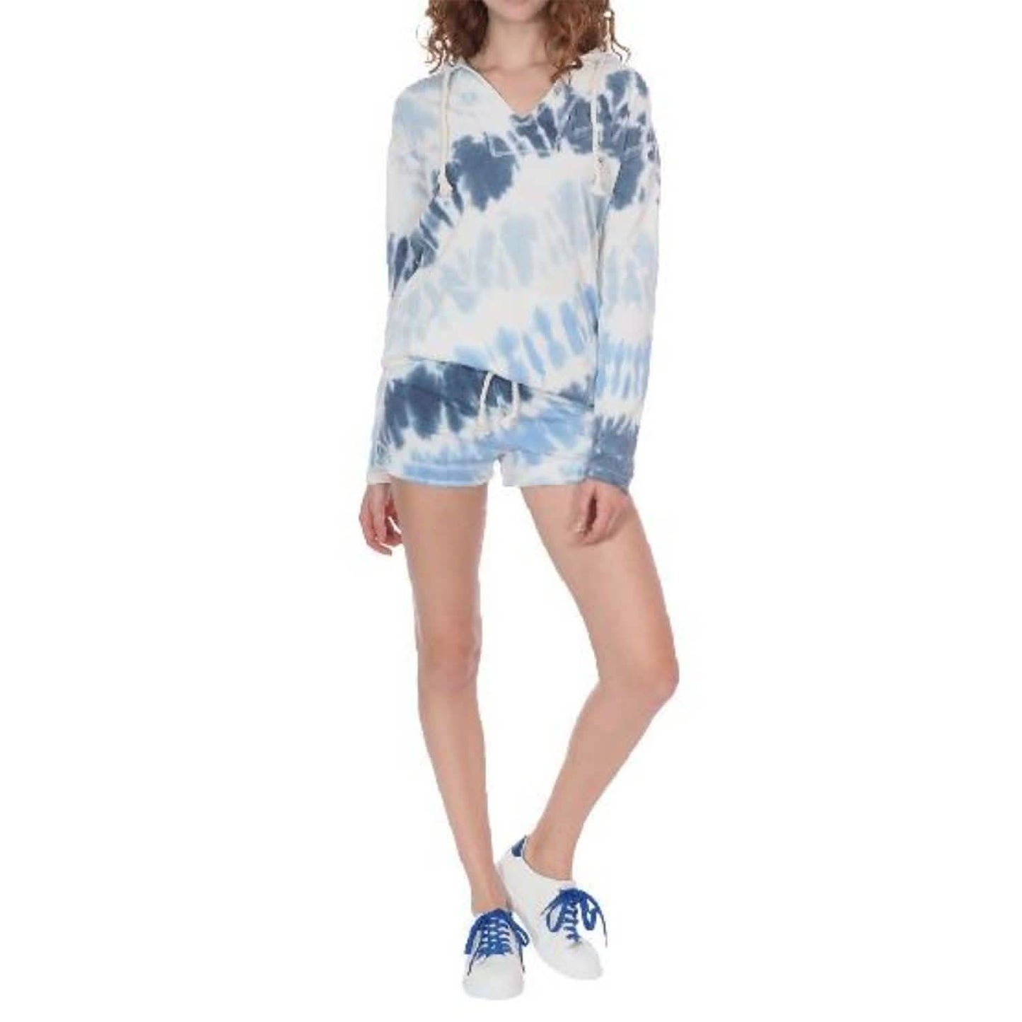 2-Piece: Tie-Dye Hoodie and Shorts Lounge Sets