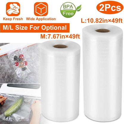 2-Piece: Vacuum Sealer Bag Rolls