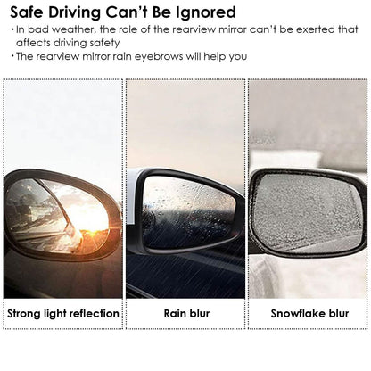 2-Pieces: Car Side Mirror Rain Guard