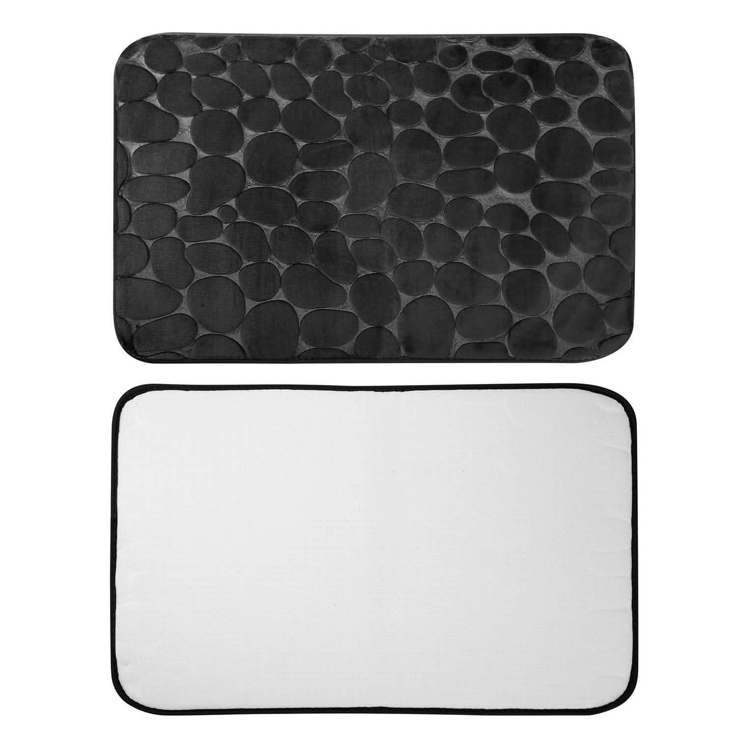 2-Pieces Set: Bathroom Rugs Luxury Flannel Non-Slip