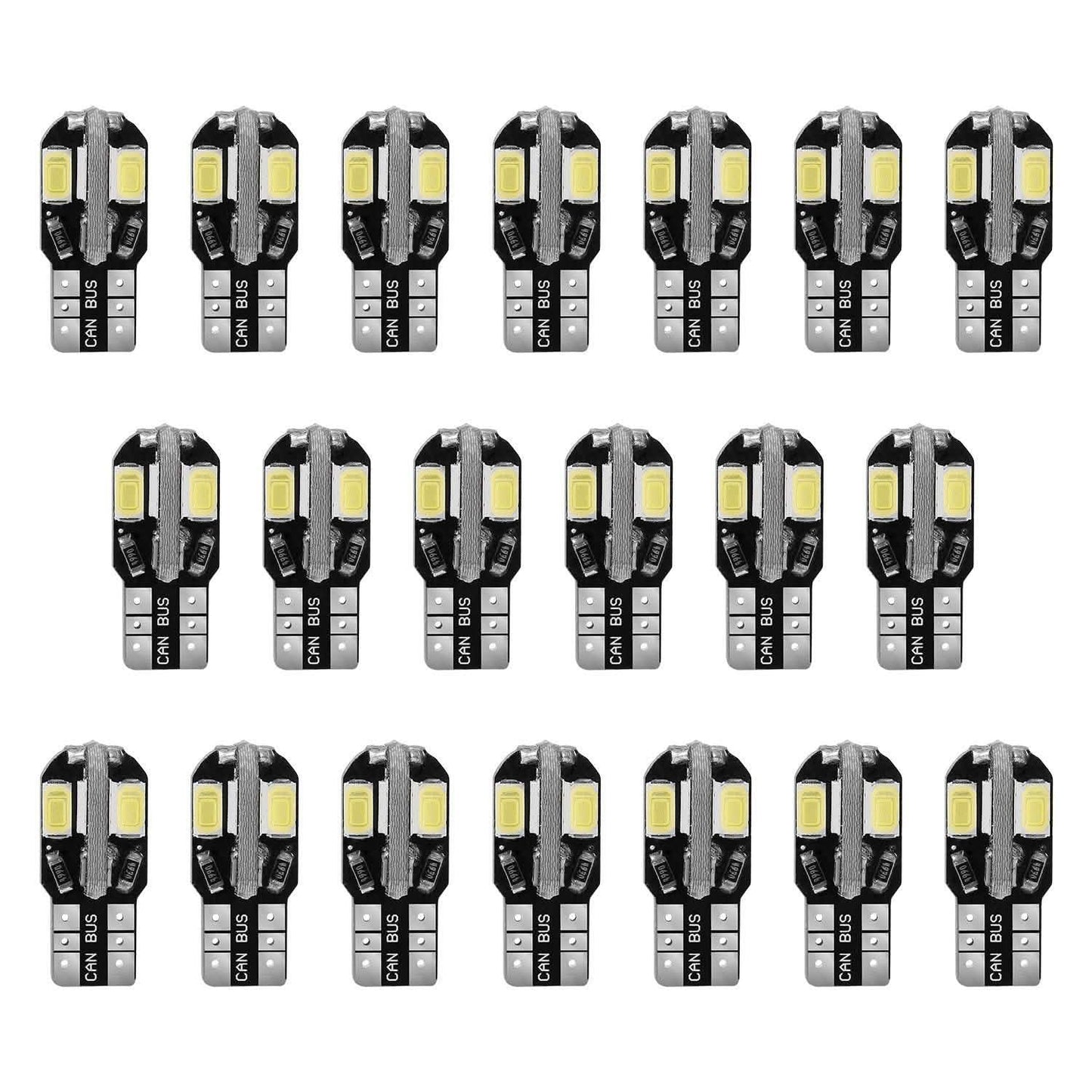 20-Piece: T10 SMD5730 LED Light Bulbs
