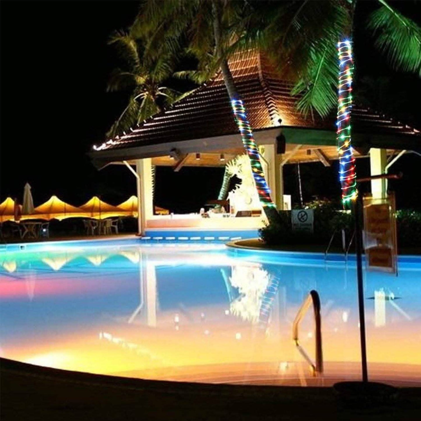 200 Led Multi-Color Waterproof Solar Rope String Fairy Lights