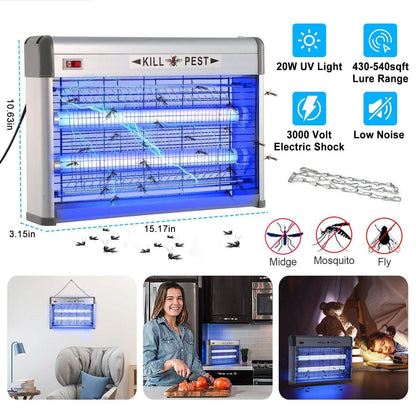 20W Electric Fly Bug Zapper Mosquito Insect Killer