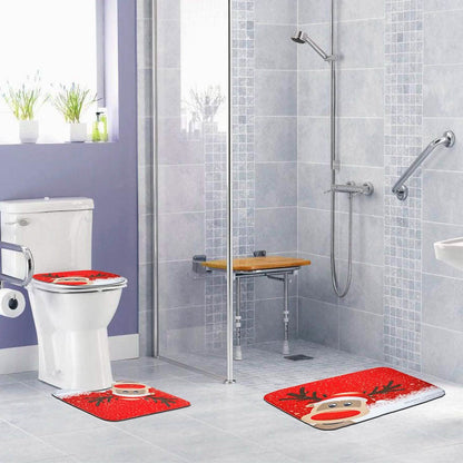 3-Pack: Christmas Bathroom Rugs Set