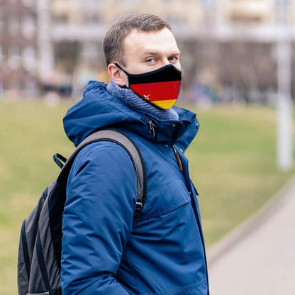 3-Pack: Germany Flag Double Layered Reusable Mask With Adjustable Loops