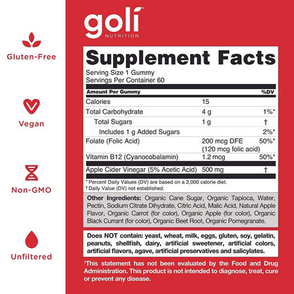 3-Pack: Goli Apple Cider Vinegar Gummy Vitamins