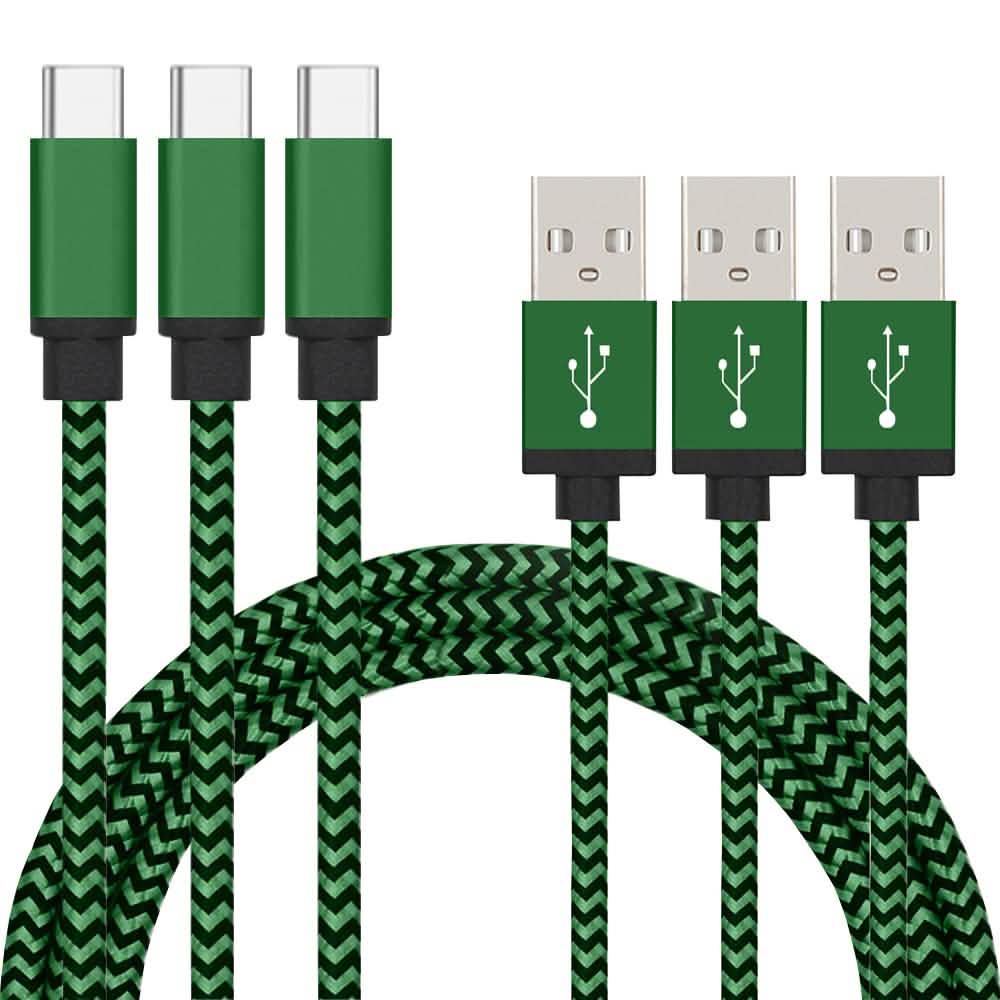 3-Pack: Nylon Braided Cables