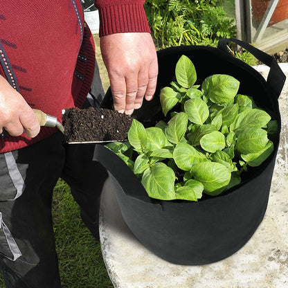 3-Pack: Planter Bags Breathable Planting Fabric Pots with Harvest Window
