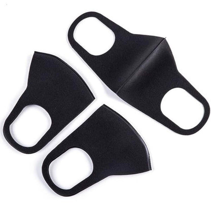 3-Pack: Reusable Black Face Mask