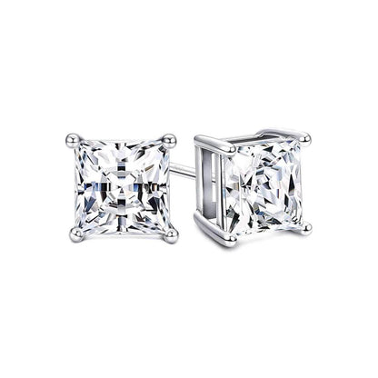 3-Pair Set: 4.00 Cttw Sterling Silver Swarovski Elements Crystal Studs