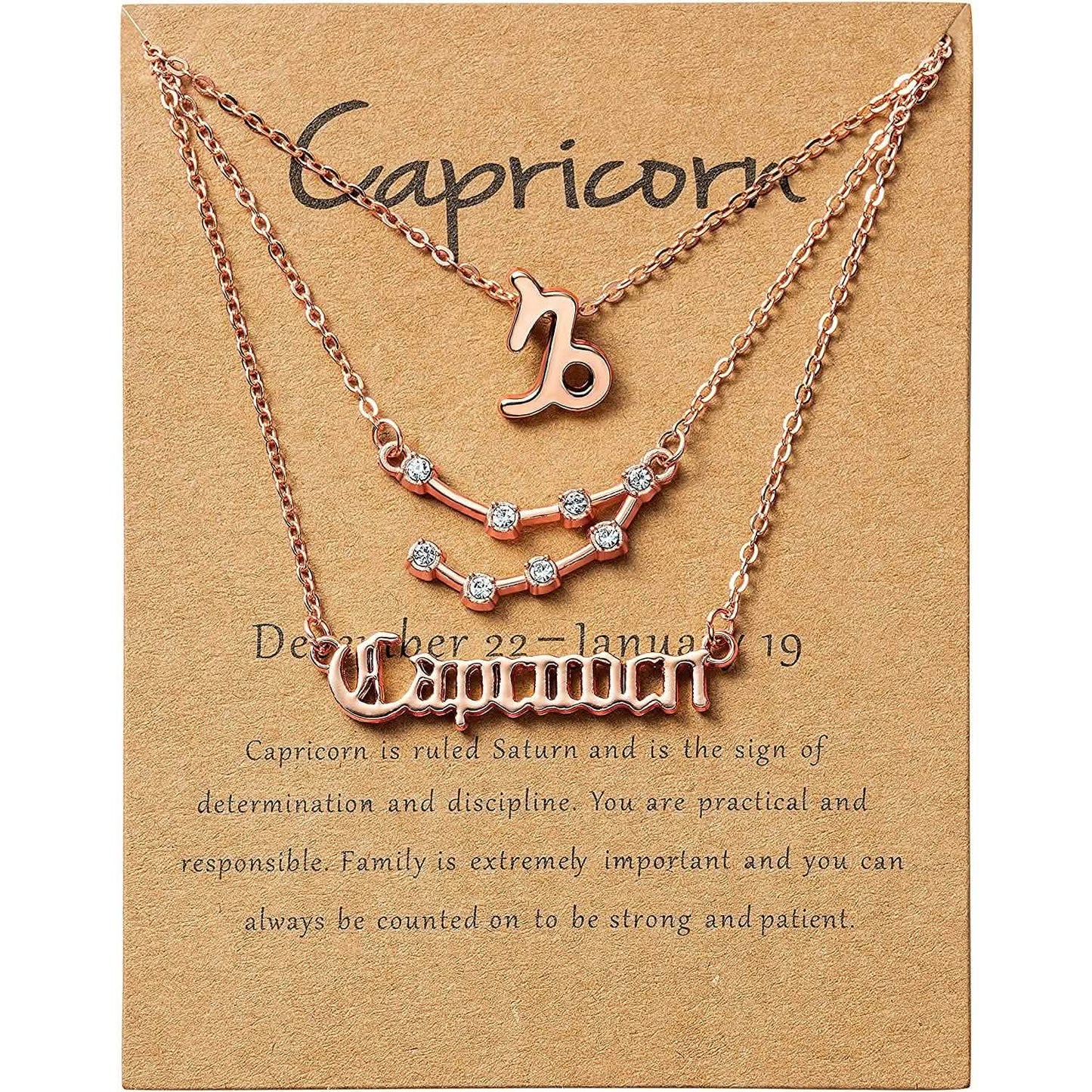 3-Piece: Constellation Zodiac Layer Necklaces