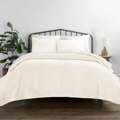 3-Piece: Damask Quilted Coverlet Set