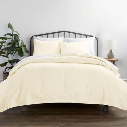 3-Piece: Damask Quilted Coverlet Set