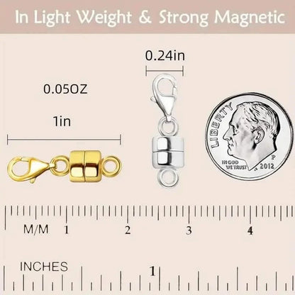 3-Piece: Magnetic Lobster Clasp Necklace Converter with Strong Magnetic Closure