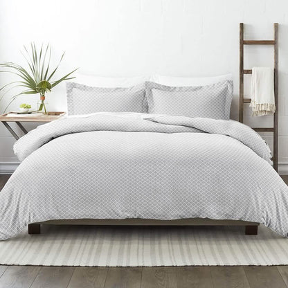 3-Piece: Quatrefoil Patterned Duvet Cover Set