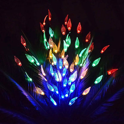 3-Piece Set: 60 LED Solar Garden Lights Tree Branch Leaf Shape Lamp