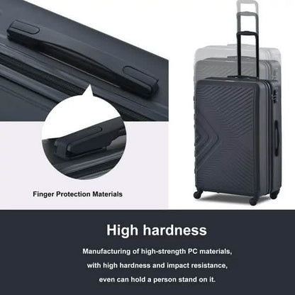 3-Piece Set: Hardshell Lightweight Suitcase with TSA Lock Spinner Wheels