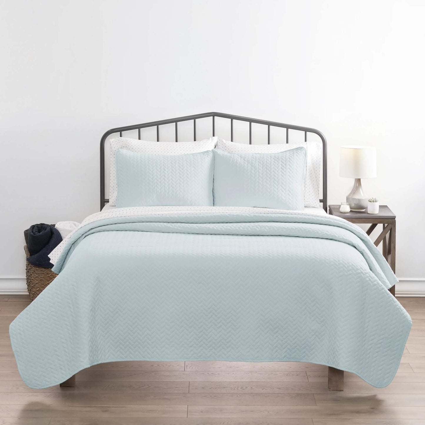 3-Piece Set: Herring Quilted Coverlet