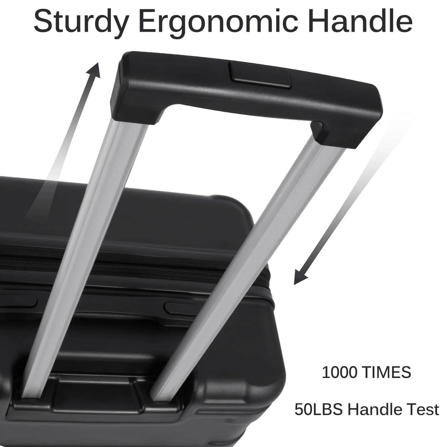 3-Piece Set: Luggage Set Hardside Spinner Suitcase With TSA Lock
