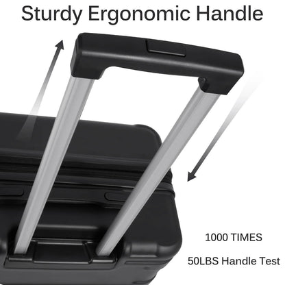 3-Piece Set: Luggage Set Hardside Spinner Suitcase With TSA Lock