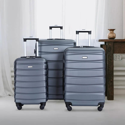 3-Pieces Set: Expandable Luggage Sets ABS Lightweight Suitcase
