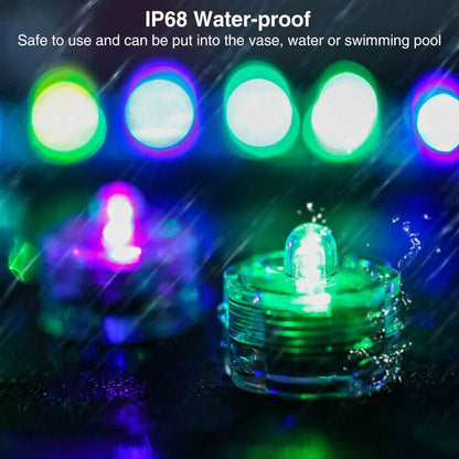 3-Pieces: Submersible LED Tea Lights Waterproof Candle Lights