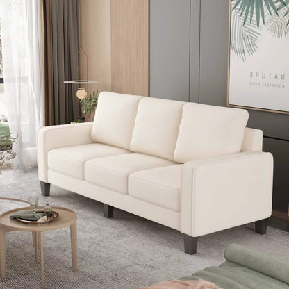 3-Seat Sofa for Living Room-Modern Fabric Sofa Couch with Storage