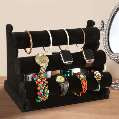 3-Tier Velvet Jewelry Stand