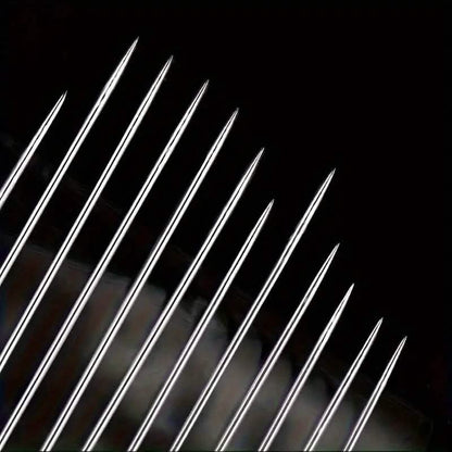 30-Pieces: Self-Threading Random Sizes Needles with Wooden Storage Tube