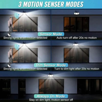 348 LED Motion Sensor Solar Lights Outdoor with Remote Control