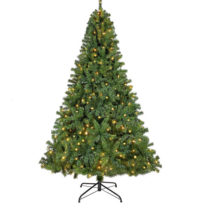 350 LED Solid Color Printed Green Hinged Fraser Fir Artificial Christmas Tree