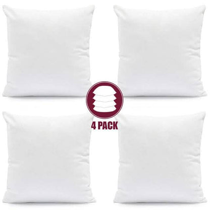 4-Pack: Decorative Throw Pillows Bed Sofa Couch Pillow Set Bounce Back Cushions