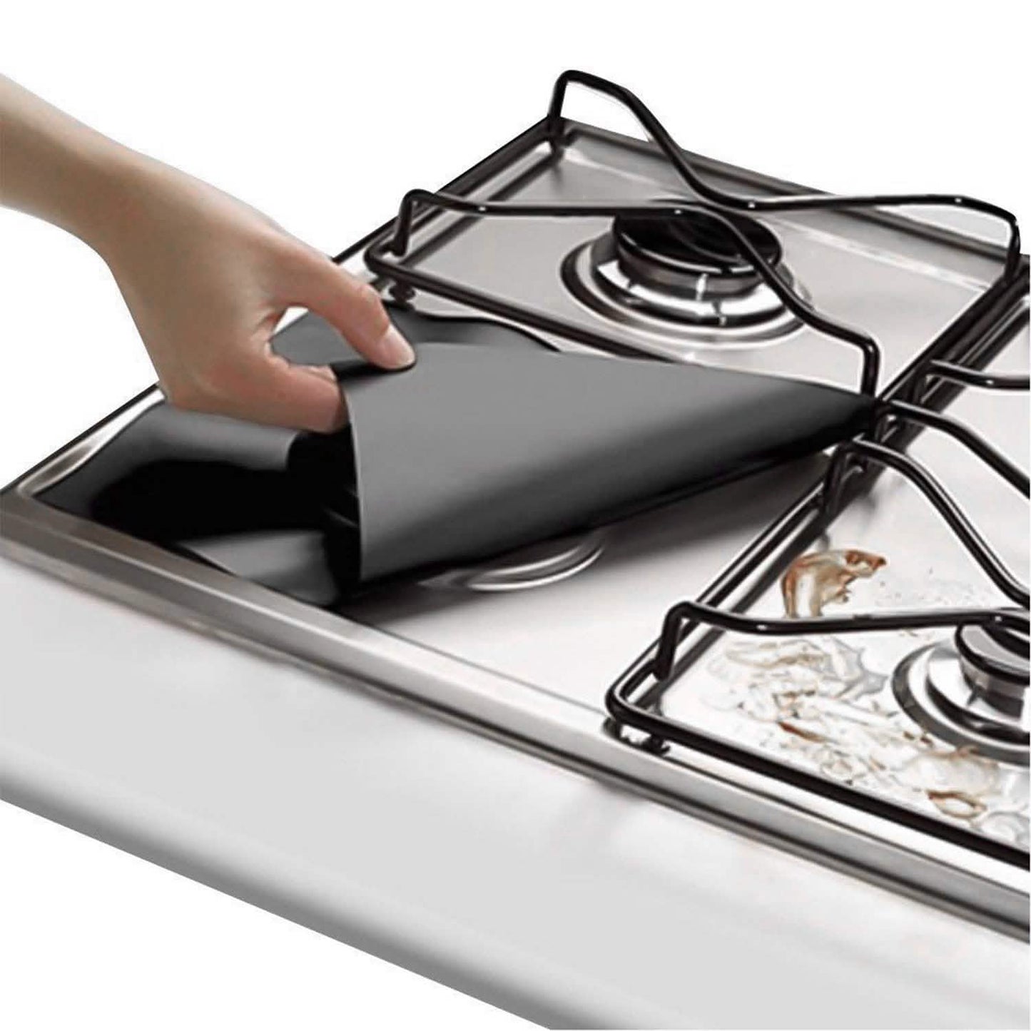 4-Pack: Reusable Nonstick Overtop Burner Protector Liner