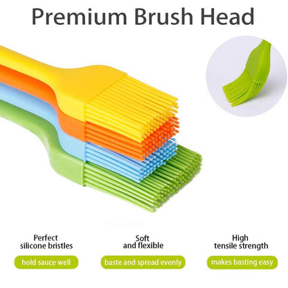 4-Pack: Silicone Basting Pastry Brush