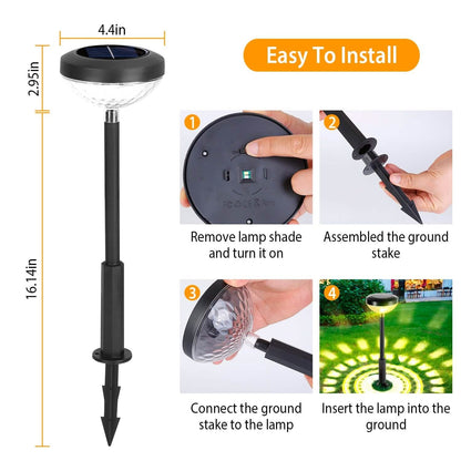 4-Pack: Solar Pathway Color Changing Garden Light