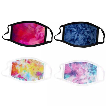 4-Pack: Tie Dye Fabric Non-Medical Face Masks